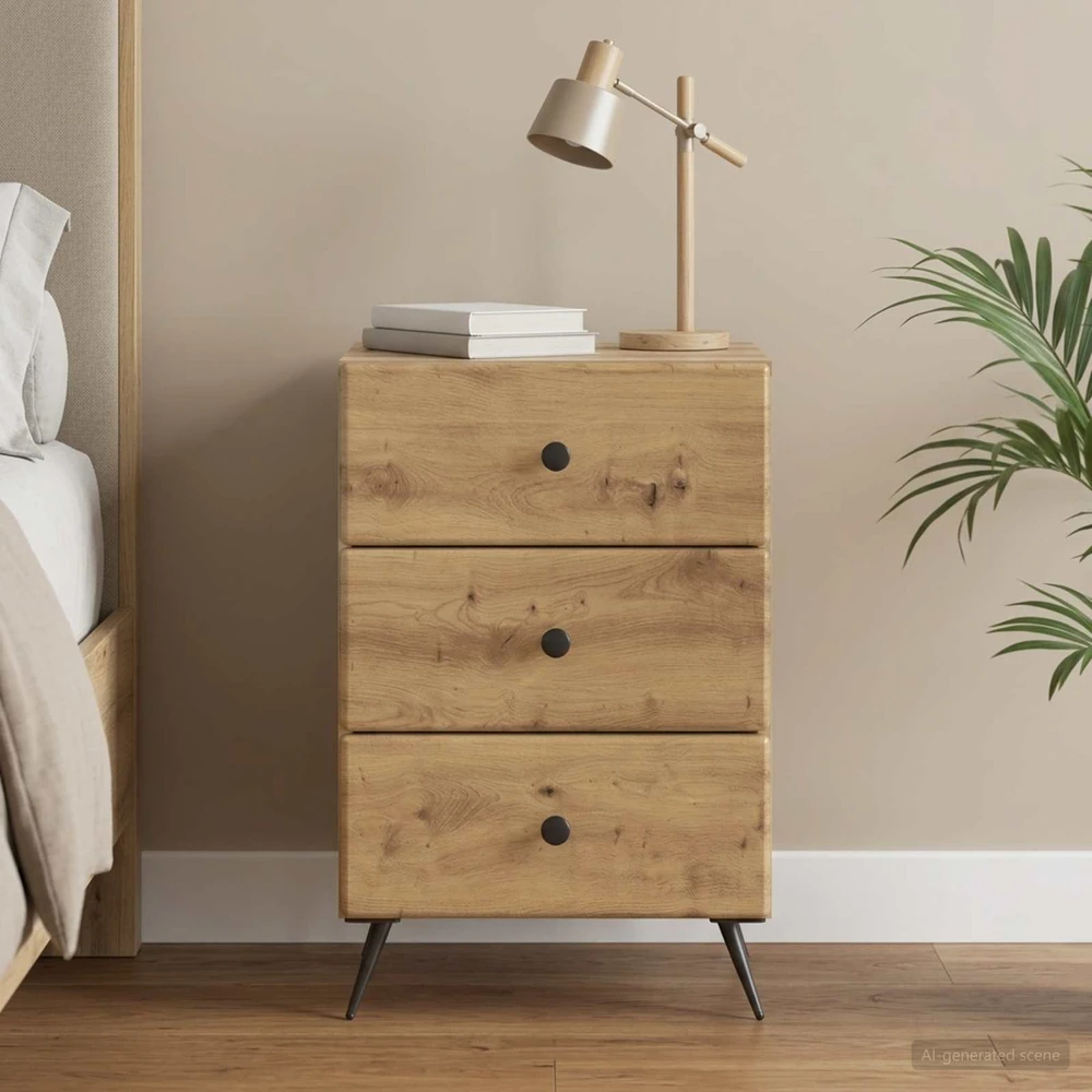 Šalia lovos spintelė Artisano ąžuolo 43 x 41 x 66,5 cm