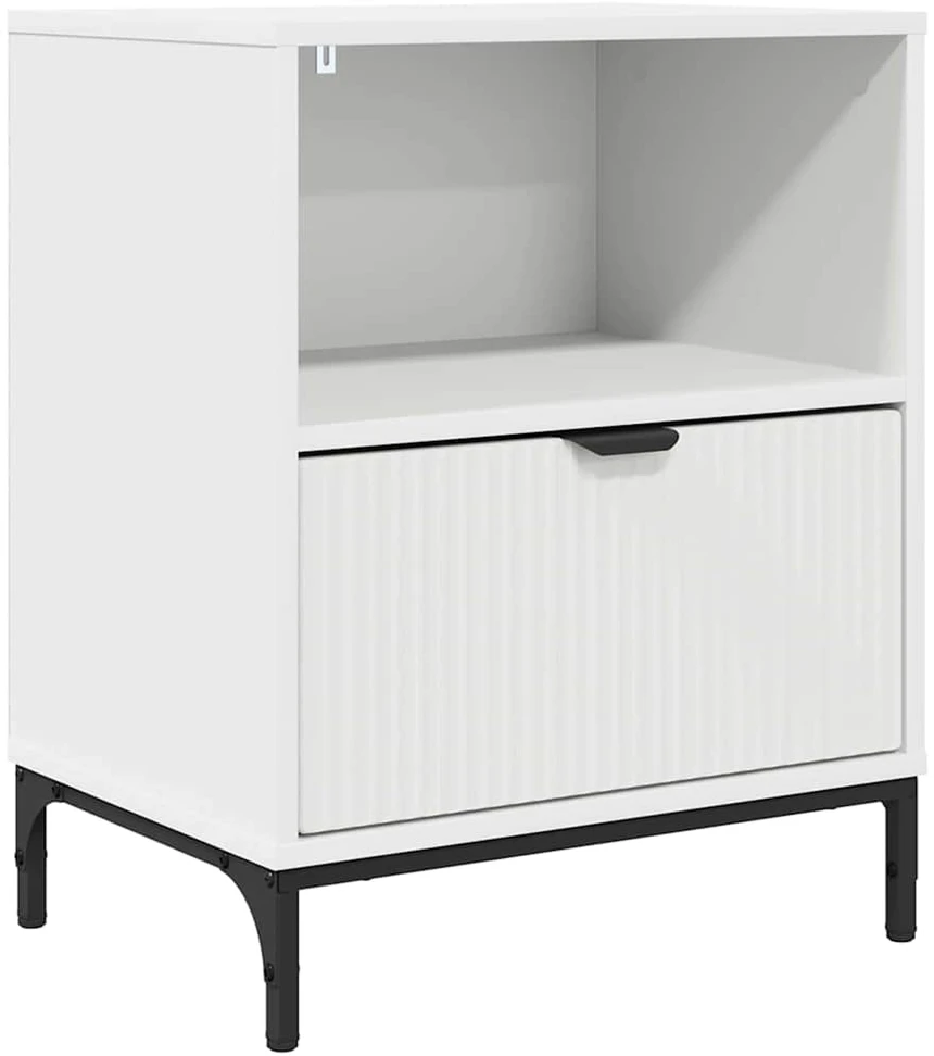 Šalia lovos spintelė Balta 49 x 36 x 61 cm Apdirbta mediena