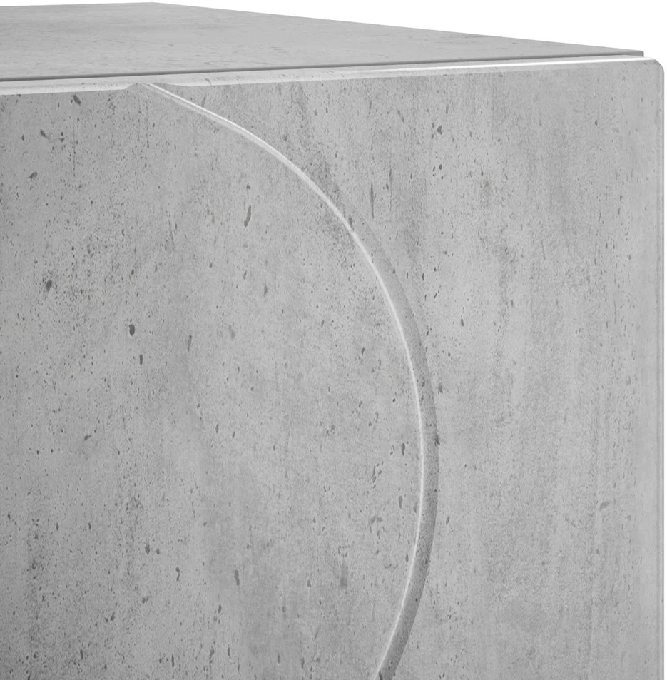 Šalia lovos spintelė Betono pilka 33,5 x 34,5 x 50 cm