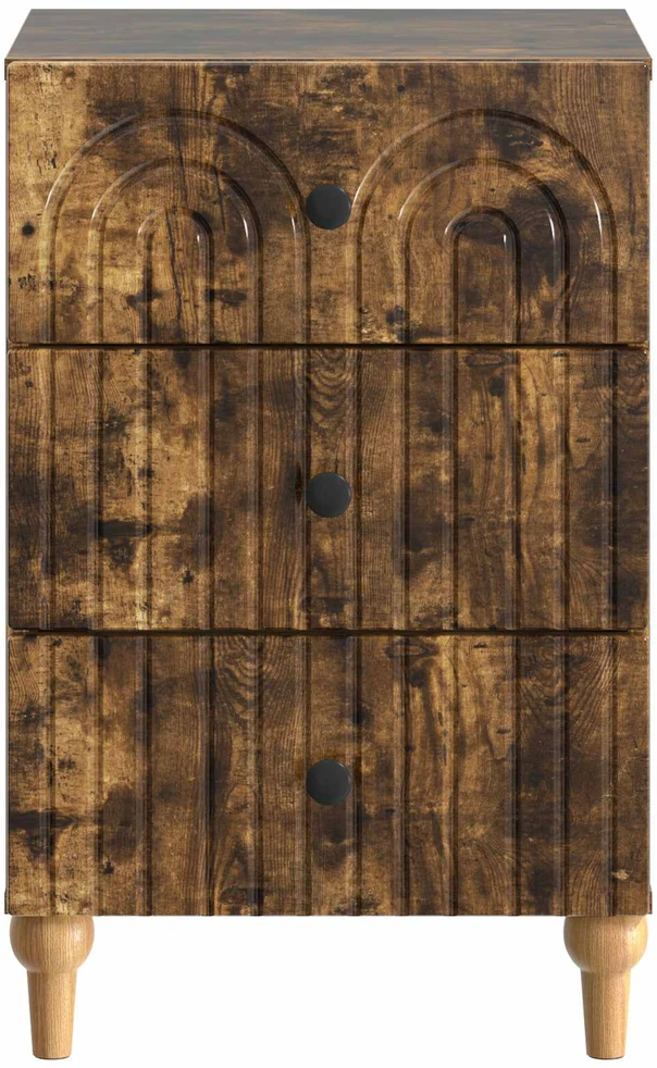Šalia lovos spintelė Dūminio ąžuolo 43x 41 x 66,5 cm