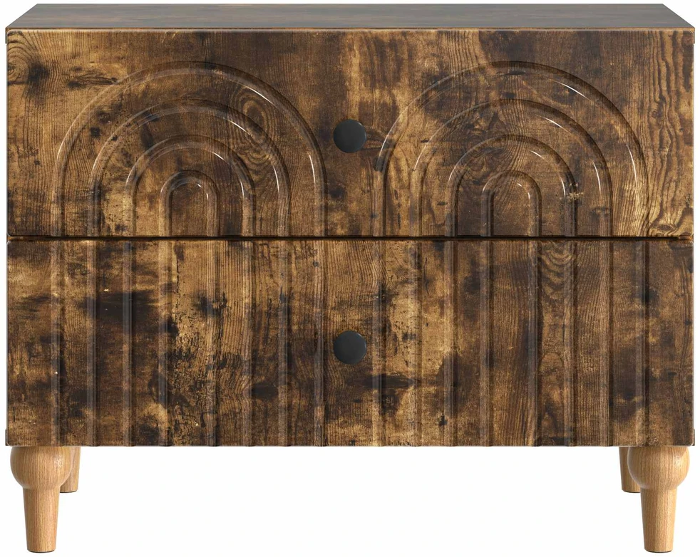 Šalia lovos spintelė Dūminio ąžuolo 62 x 34,5 x 48 cm