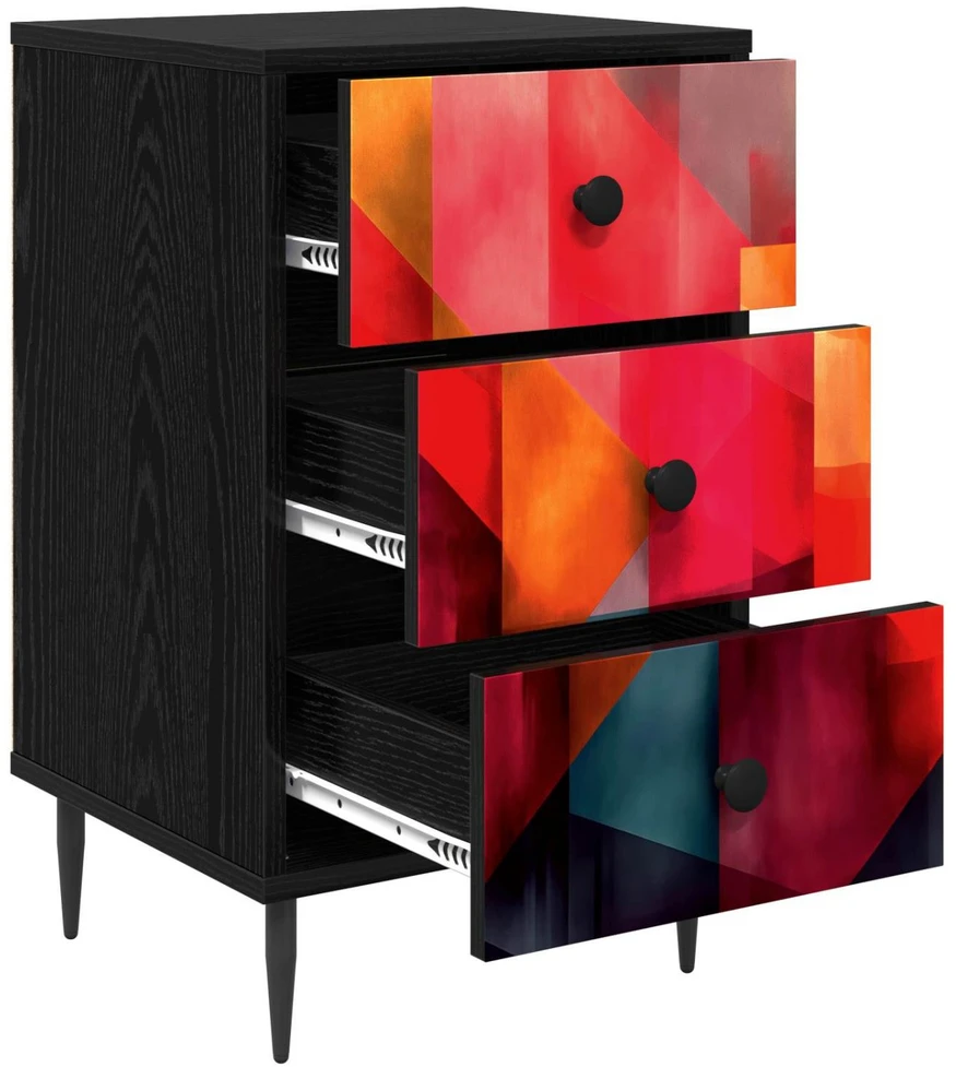 Šalia lovos spintelė HEESCH 2 vnt. Juodojo ąžuolo