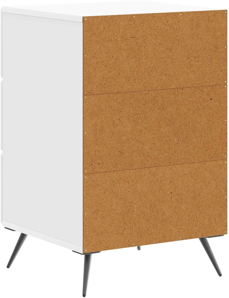 Šalia lovos spintelė Itin blizgi balta 43 x 41 x 66,5 cm