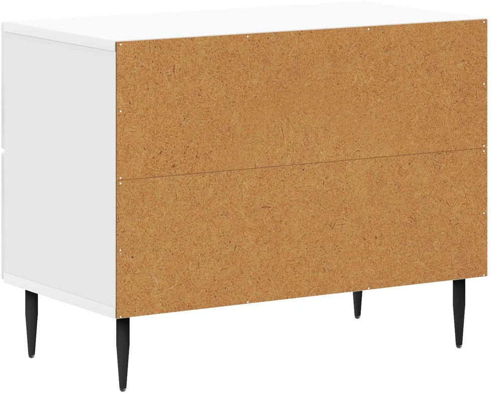 Šalia lovos spintelė Itin blizgi balta 62 x 34,5 x 47,5 cm