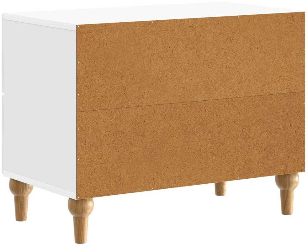 Šalia lovos spintelė Itin blizgi balta 62 x 34,5 x 48 cm