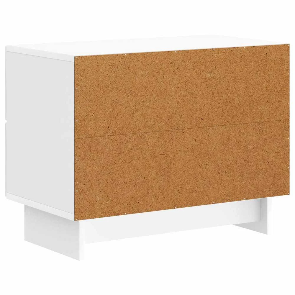 Šalia lovos spintelė Itin blizgi balta 62 x 34,5 x 47,5 cm