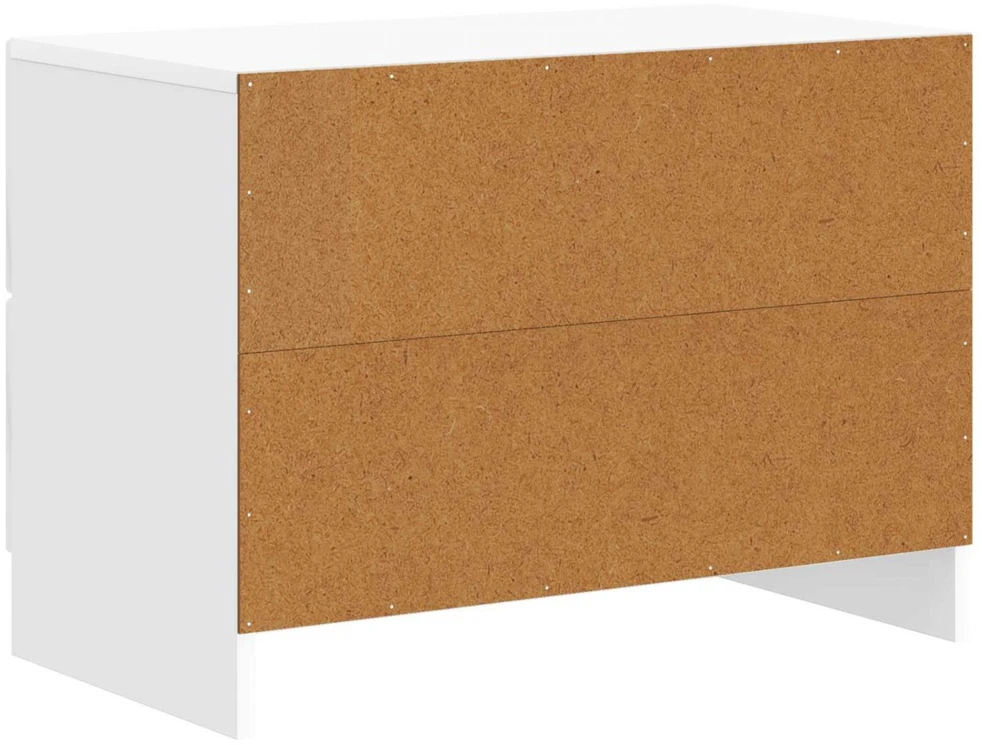 Šalia lovos spintelė Itin blizgi balta 62 x 34,5 x 44,5 cm