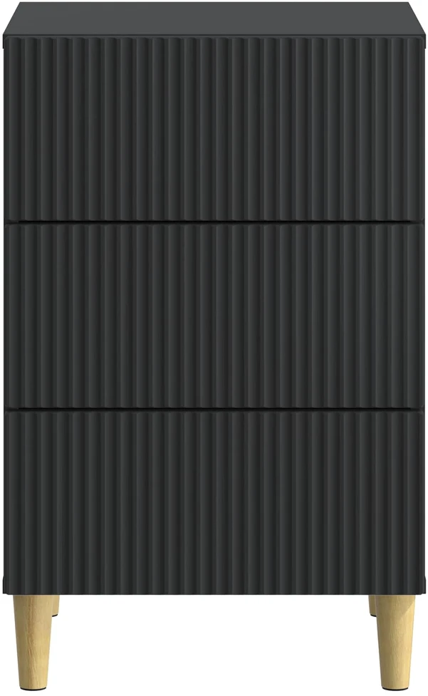 Šalia lovos spintelė Juoda 43 x 41 x 66,5 cm Apdirbta mediena