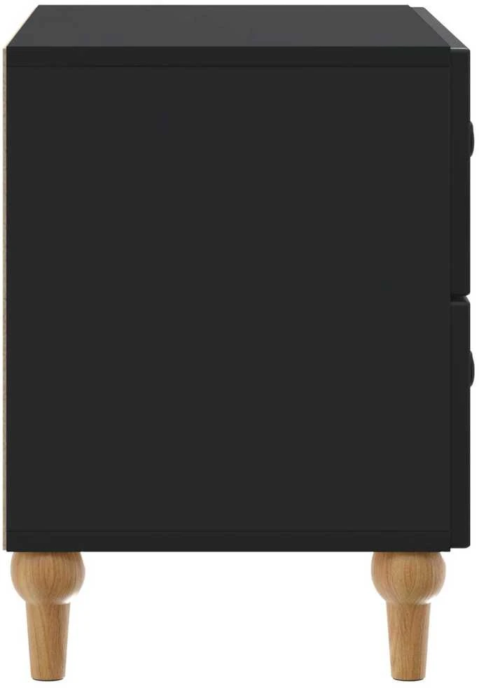 Šalia lovos spintelė Juoda 62 x 34,5 x 48 cm Apdirbta mediena