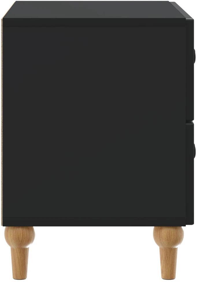 Šalia lovos spintelė Juoda 62 x 34,5 x 48 cm Apdirbta mediena