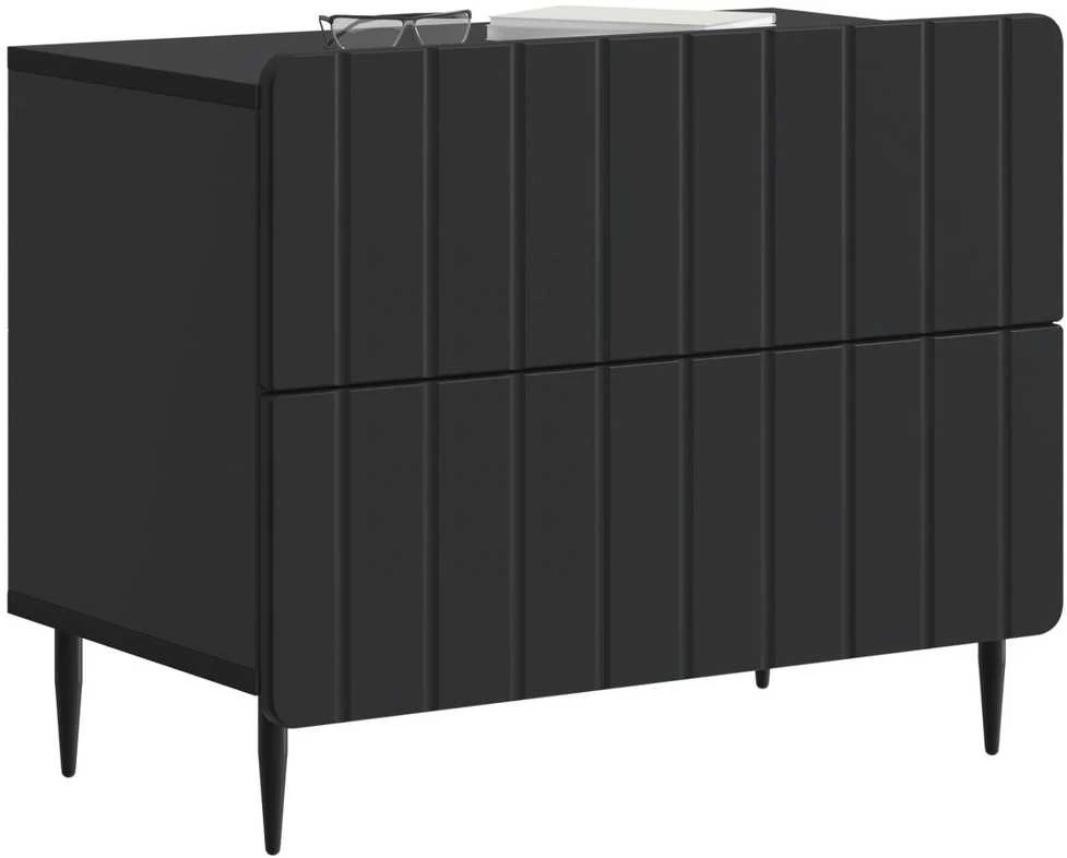 Šalia lovos spintelė Juoda 62 x 34,5 x 49,5 cm Apdirbta mediena