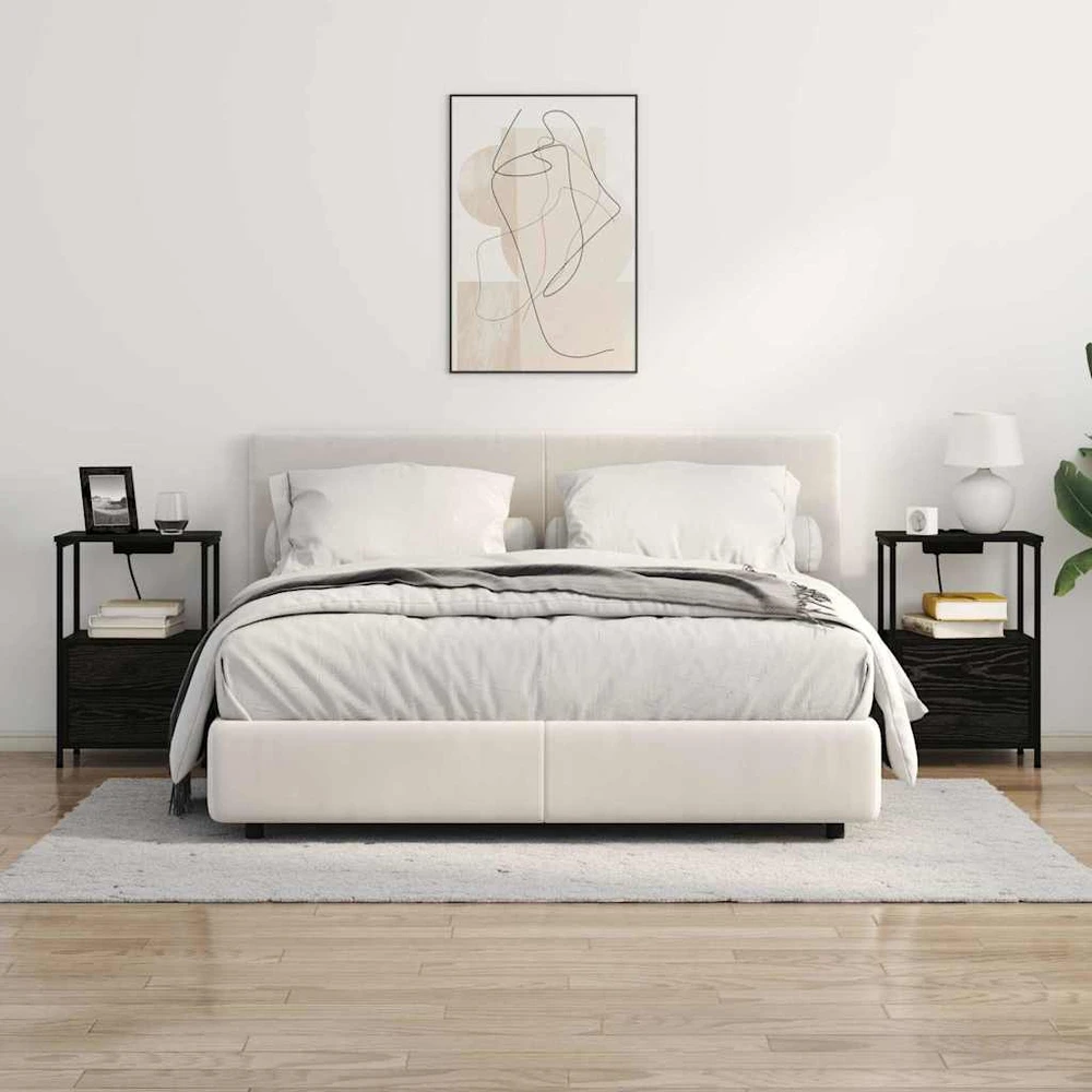 Šalia lovos spintelė Juodas ąžuolas 40 x 31 x 60 cm