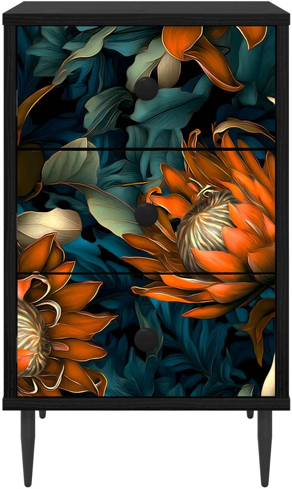 Šalia lovos spintelė LOCHEM Juodojo ąžuolo 36 x 33 x 61 cm