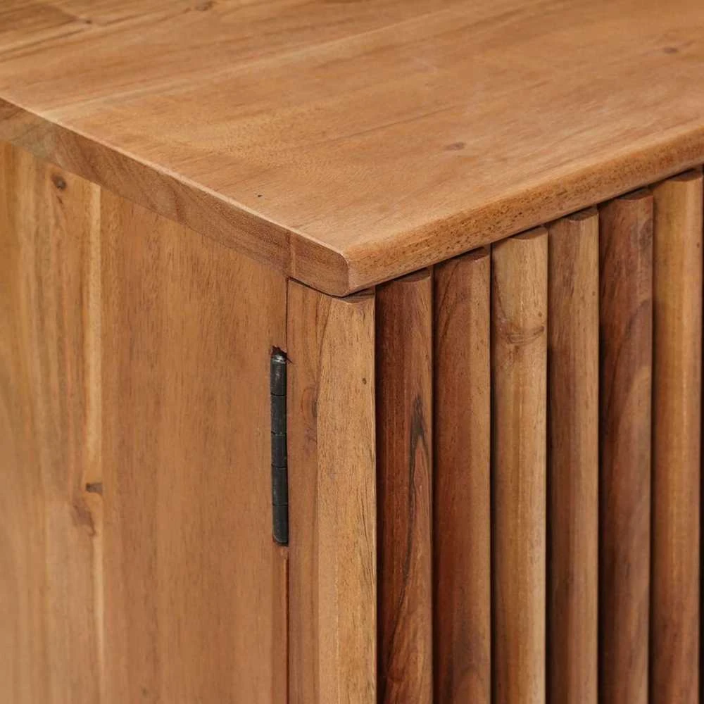 Rankų darbo naktinė spintelė Teak medžio rudas 40 x 30 x 45 cm