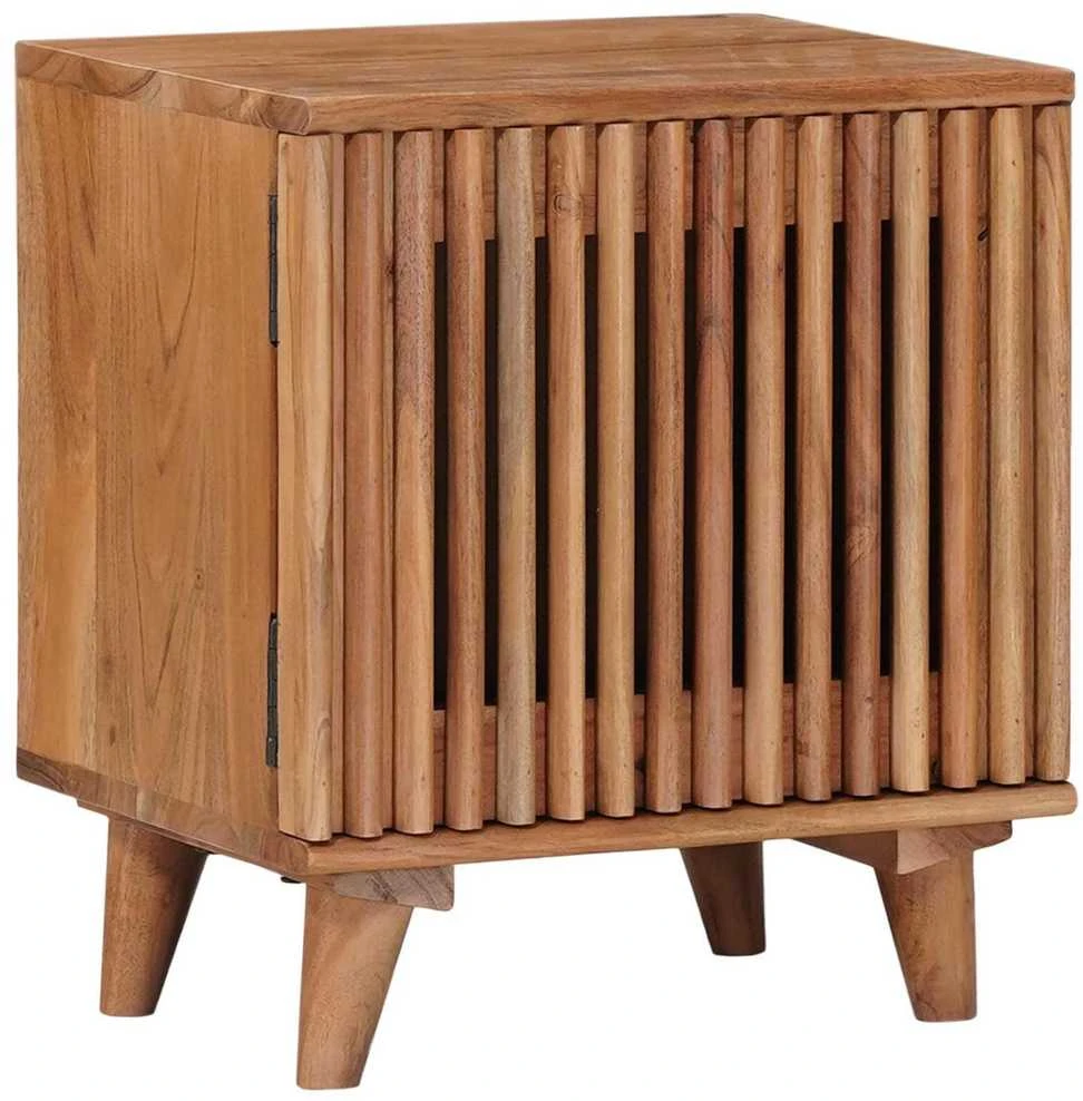 Rankų darbo naktinė spintelė Teak medžio rudas 40 x 30 x 45 cm