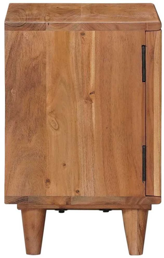 Rankų darbo naktinė spintelė Teak medžio rudas 40 x 30 x 45 cm