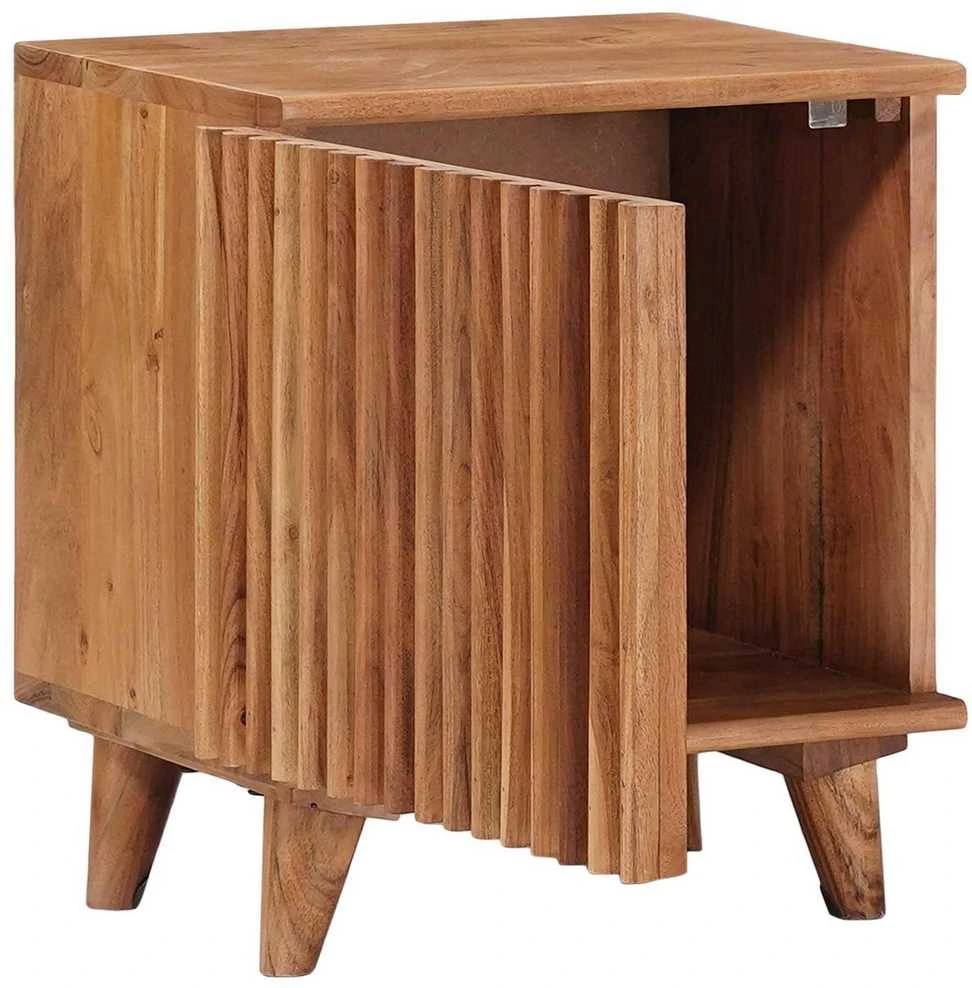 Rankų darbo naktinė spintelė Teak medžio rudas 40 x 30 x 45 cm