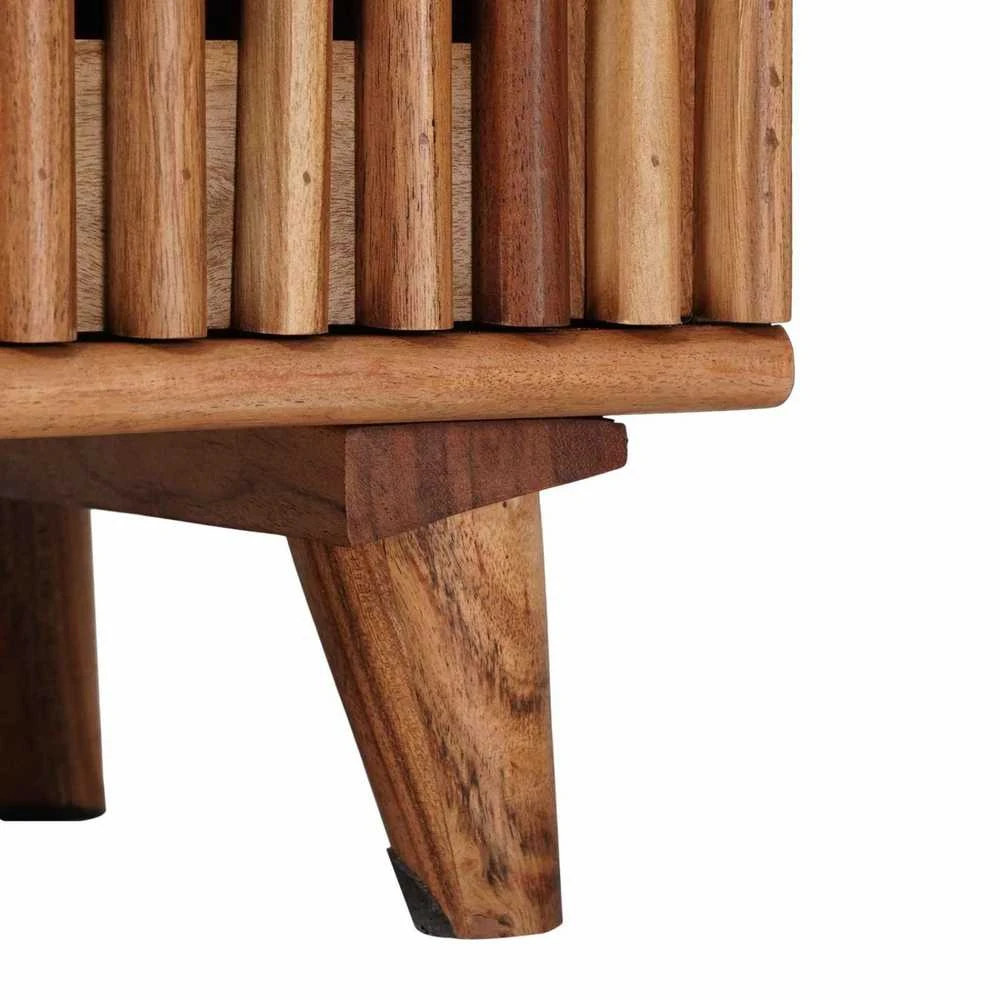 Rankų darbo naktinė spintelė Teak medžio rudas 40 x 30 x 45 cm