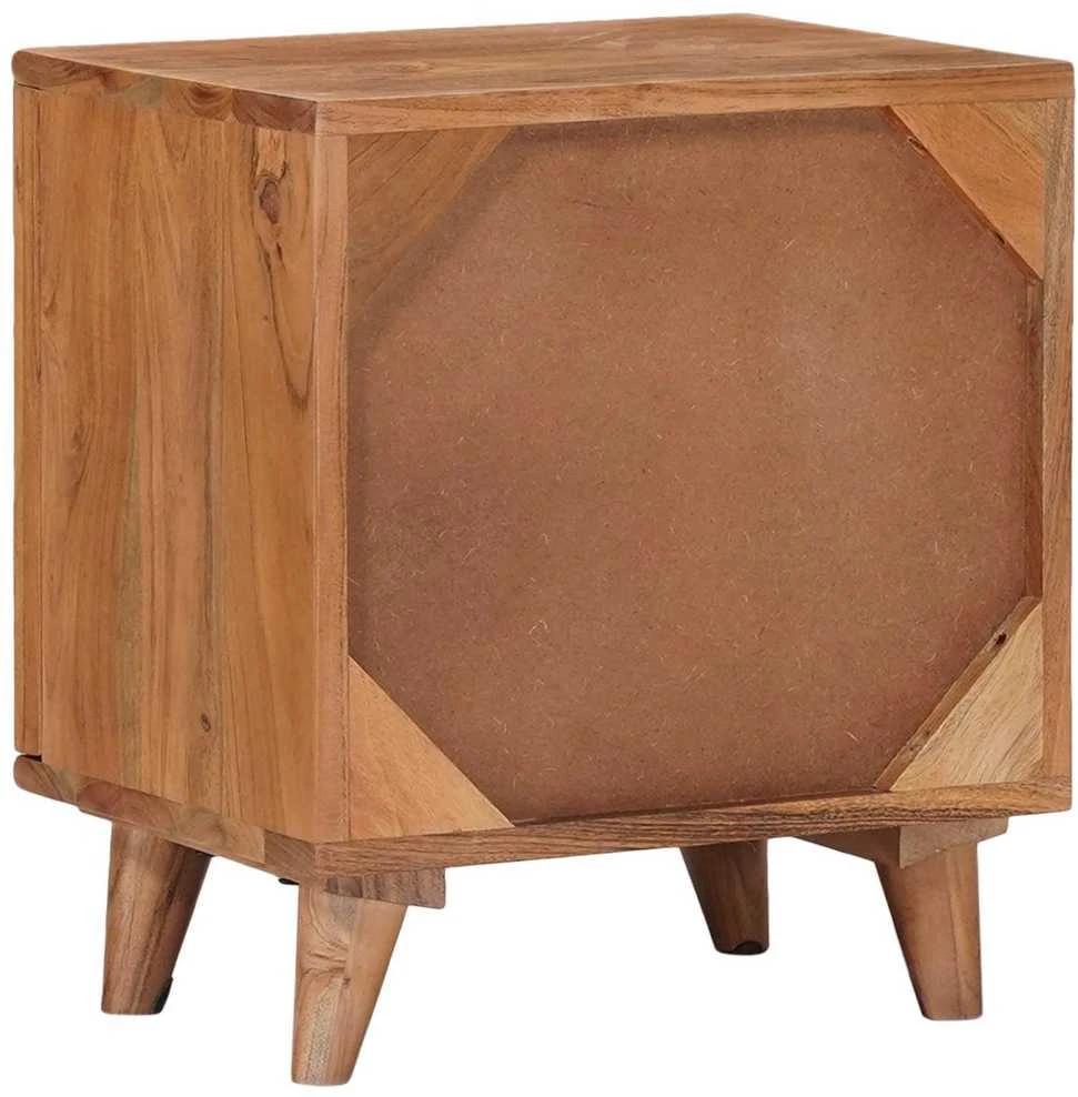 Rankų darbo naktinė spintelė Teak medžio rudas 40 x 30 x 45 cm