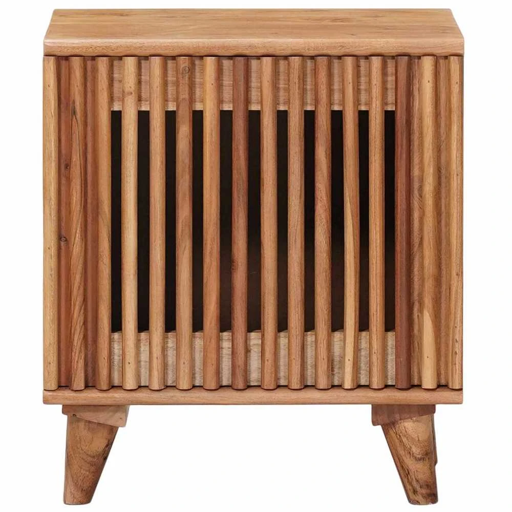 Rankų darbo naktinė spintelė Teak medžio rudas 40 x 30 x 45 cm