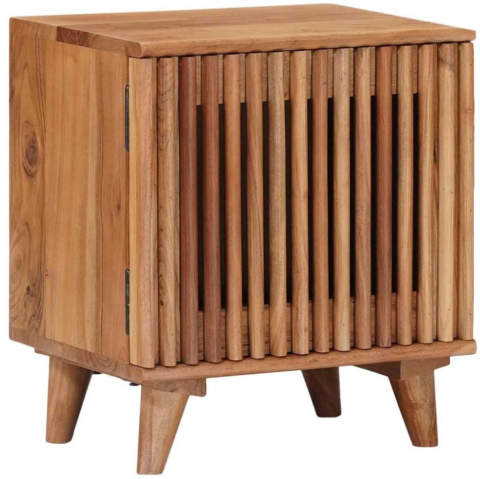 Rankų darbo naktinė spintelė Teak medžio rudas 40 x 30 x 45 cm