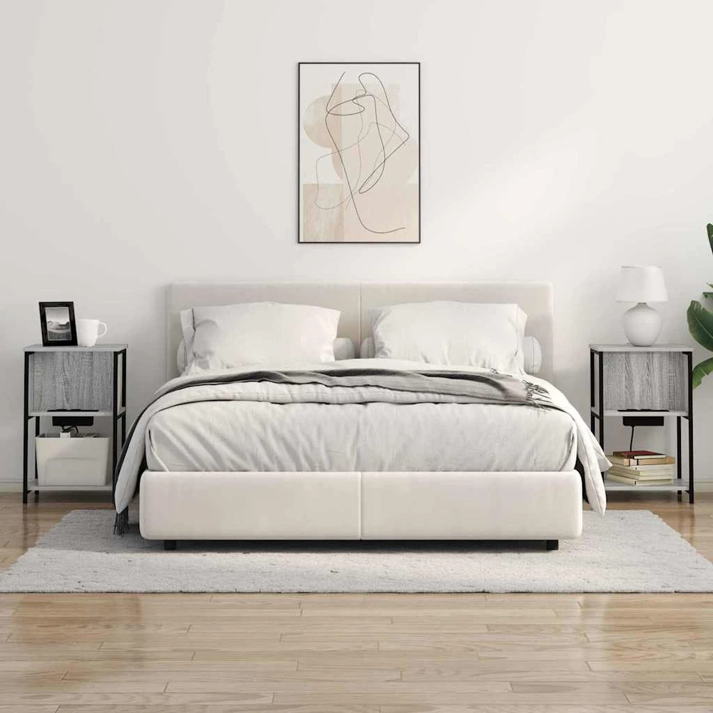 Šalia lovos spintelė Pilkas Sonoma 38 x 31 x 61 cm