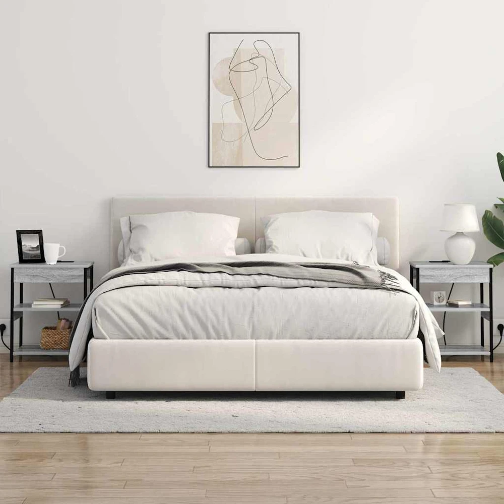 Šalia lovos spintelė Pilkas Sonoma 41 x 31 x 51 cm