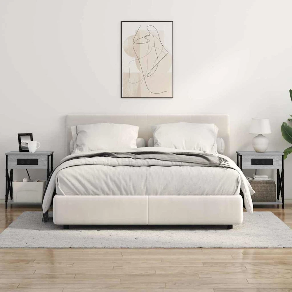 Šalia lovos spintelė Pilkas Sonoma 41 x 31 x 51 cm