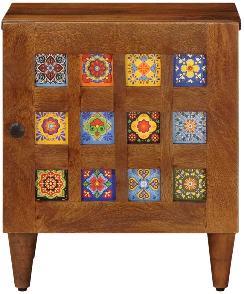 Šalia lovos spintelė Ruda 40 x 33 x 46 cm Kietas mango medis