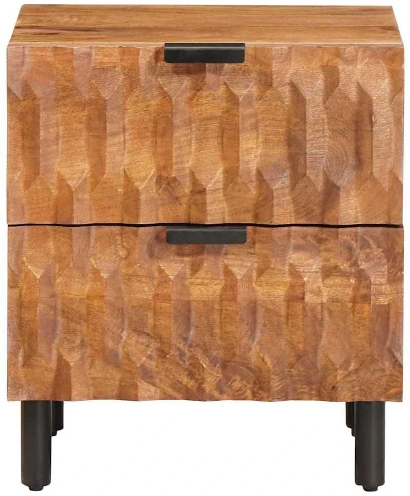 Šalia lovos spintelė Ruda 40 x 33 x 46 cm Kietas mango medis