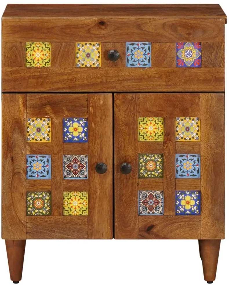 Šalia lovos spintelė Ruda 50 x 33 x 60 cm Kietas mango medis