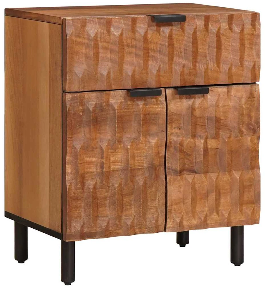 Šalia lovos spintelė Ruda 50 x 33 x 60 cm Kietas mango medis