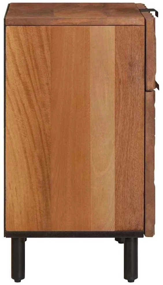 Šalia lovos spintelė Ruda 50 x 33 x 60 cm Kietas mango medis