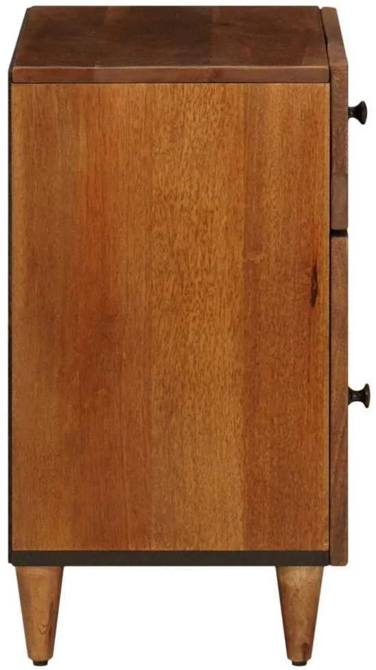 Šalia lovos spintelė Ruda 50 x 33 x 60 cm Kietas mango medis