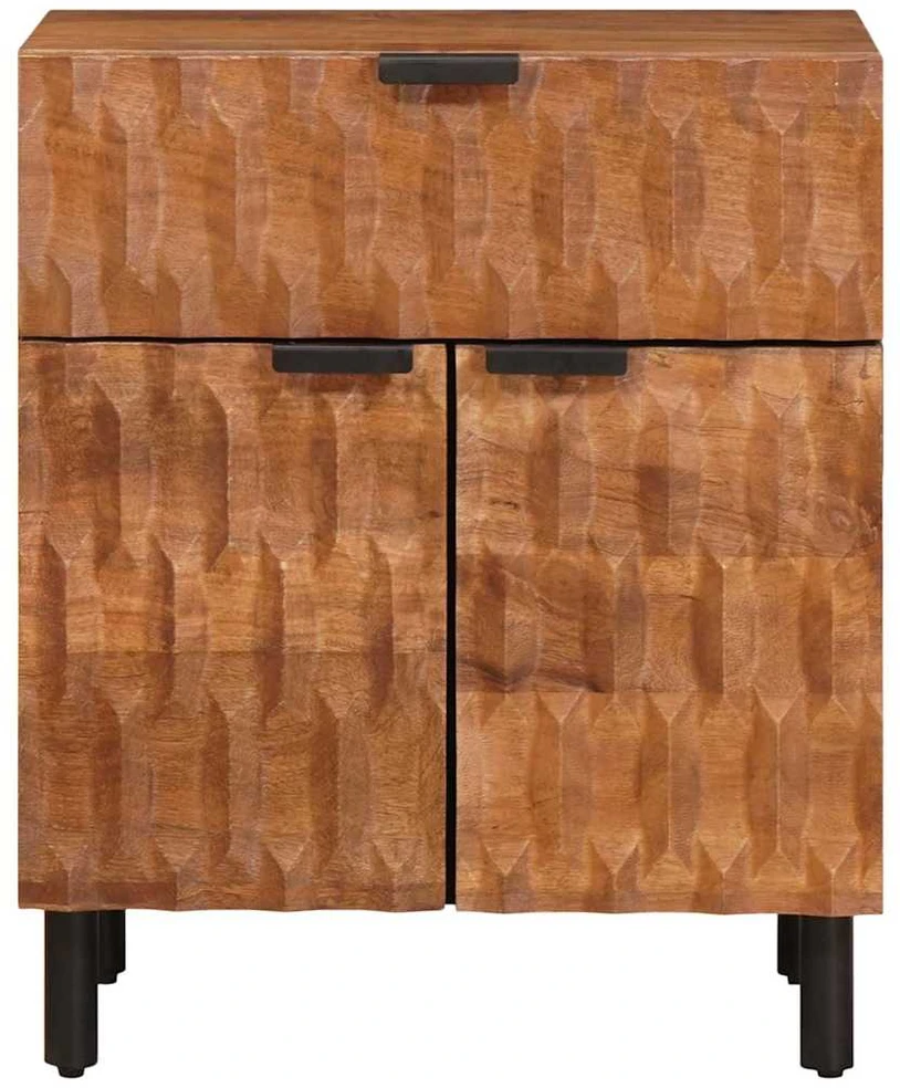 Šalia lovos spintelė Ruda 50 x 33 x 60 cm Kietas mango medis