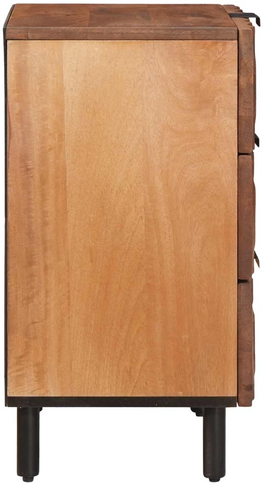 Šalia lovos spintelė Ruda 50 x 33 x 62 cm Kietas mango medis