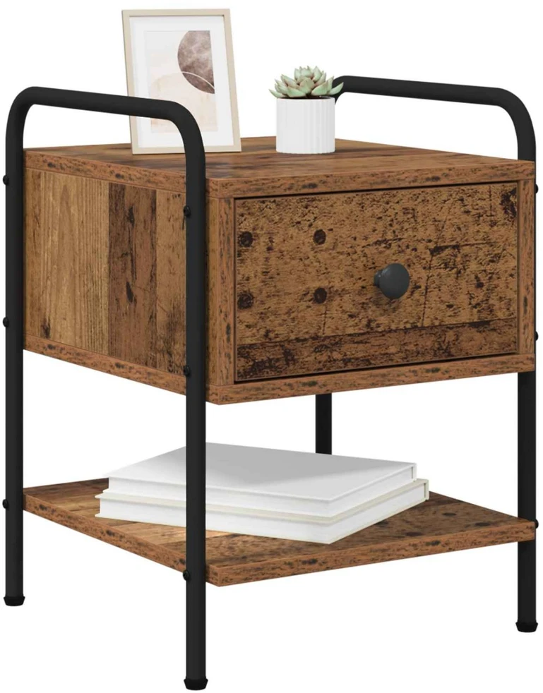 Šalia lovos spintelė Sendintos medienos Apdirbta mediena