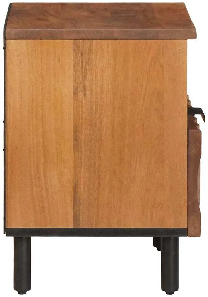 Šalia lovos spintelė 2 vnt. Ruda 40 x 33 x 46 cm