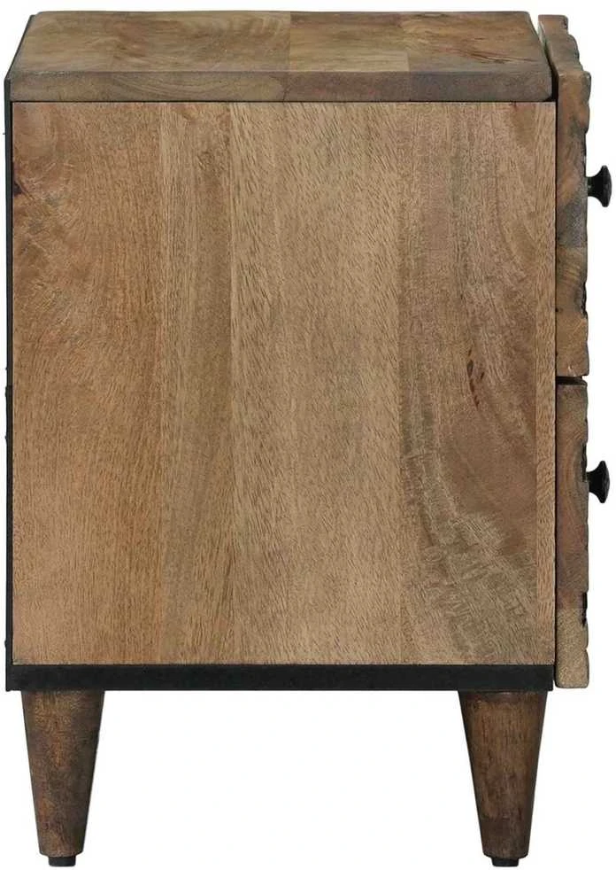 Šalia lovos spintelė 2 vnt. Ruda 40 x 33,5 x 46 cm