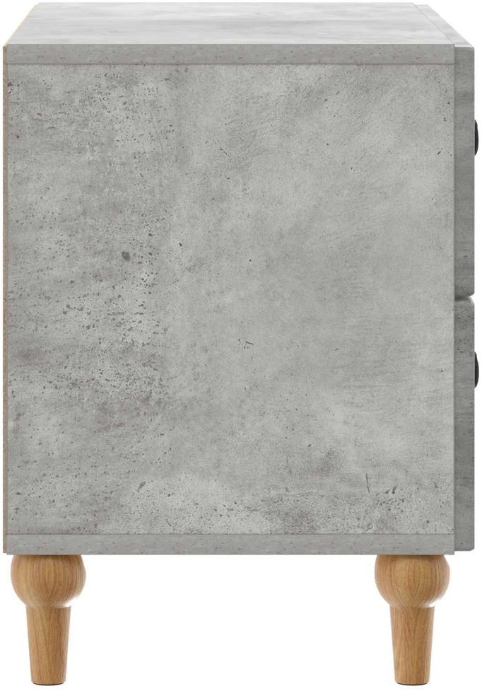 Šalia lovos spintelė su stalčių Betono pilka 62 x 34,5 x 48 cm
