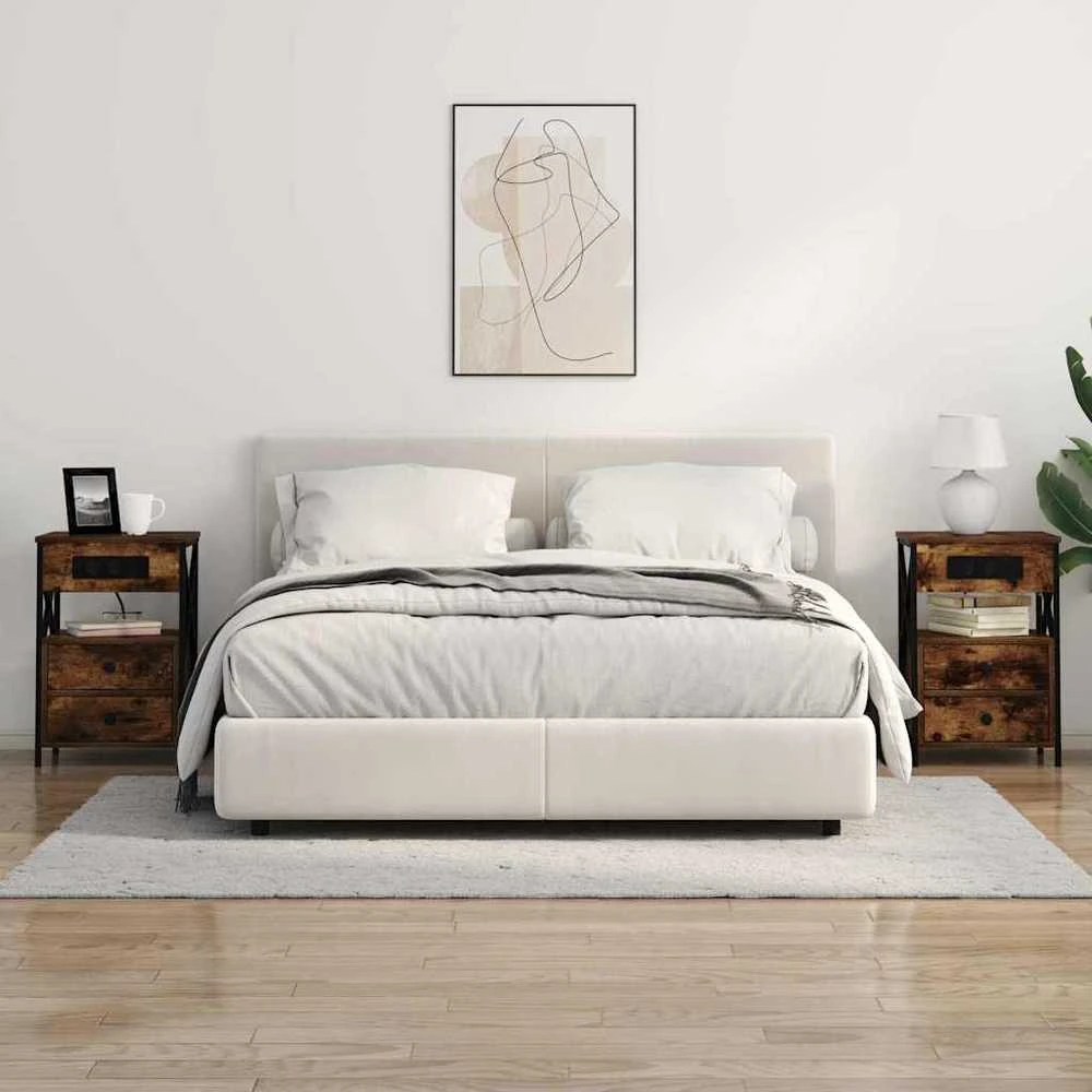 Šalia lovos spintelė Rūkyta ąžuolas 40 x 31 x 60 cm