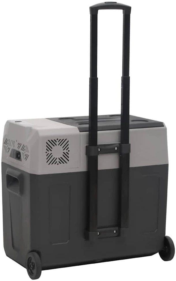 Šaltdėžė su ratukais ir rankena, juoda ir pilka, 40l, PP