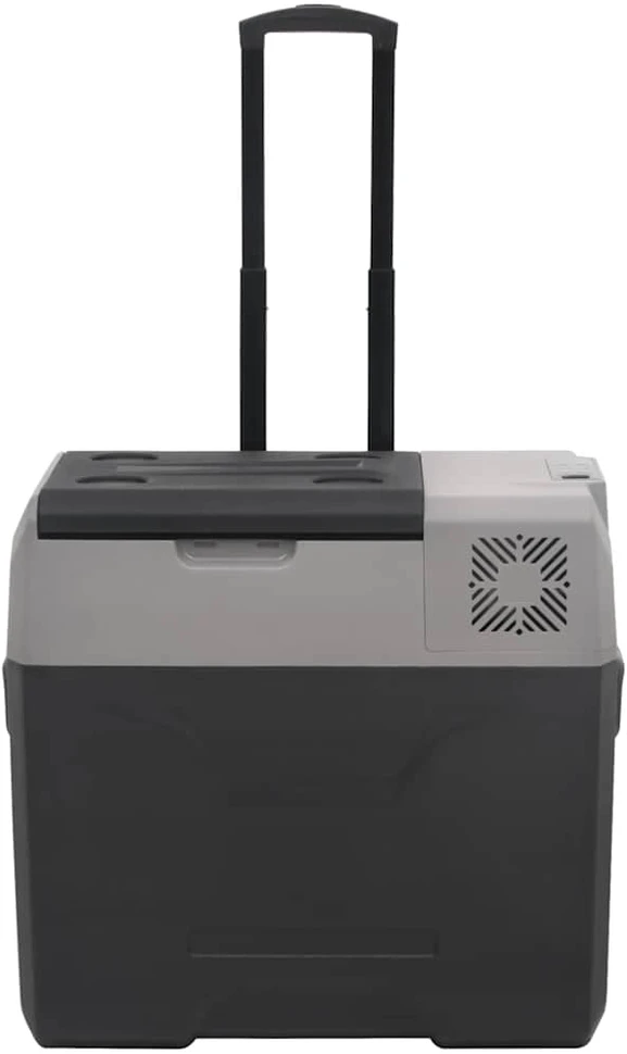 Šaltdėžė su ratukais ir rankena, juoda ir pilka, 40l, PP