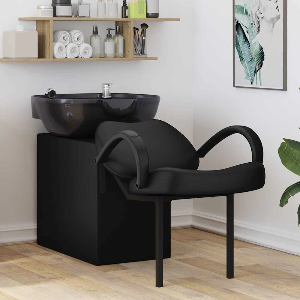 Šampūno kėdė Juoda 136 x 60 x 92 cm PVC