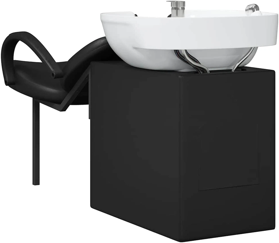 Šampūno kėdė Juoda ir Balta 136 x 60 x 92 cm PVC