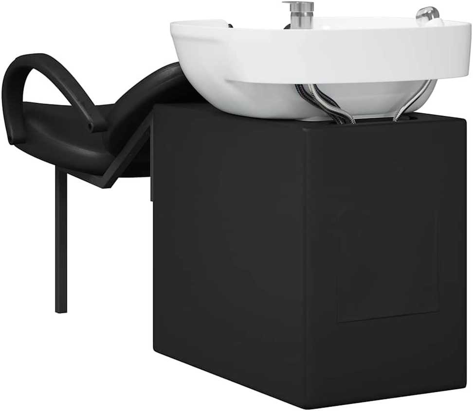 Šampūno kėdė Juoda ir Balta 136 x 60 x 92 cm PVC