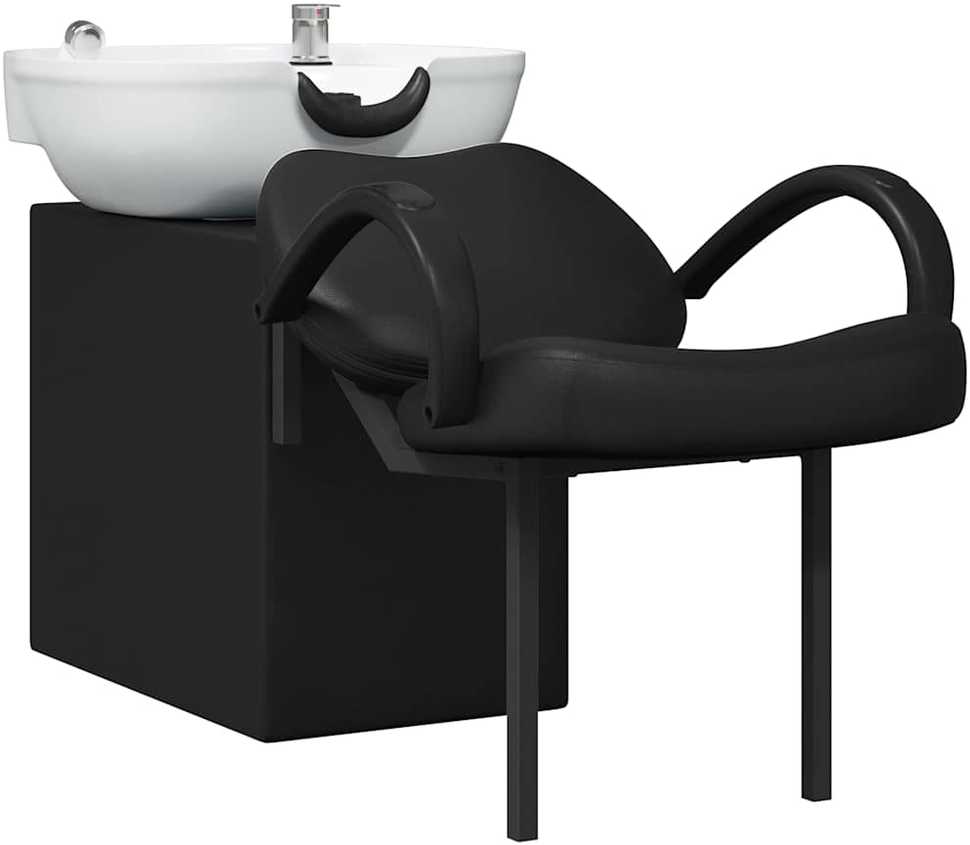 Šampūno kėdė Juoda ir Balta 136 x 60 x 92 cm PVC