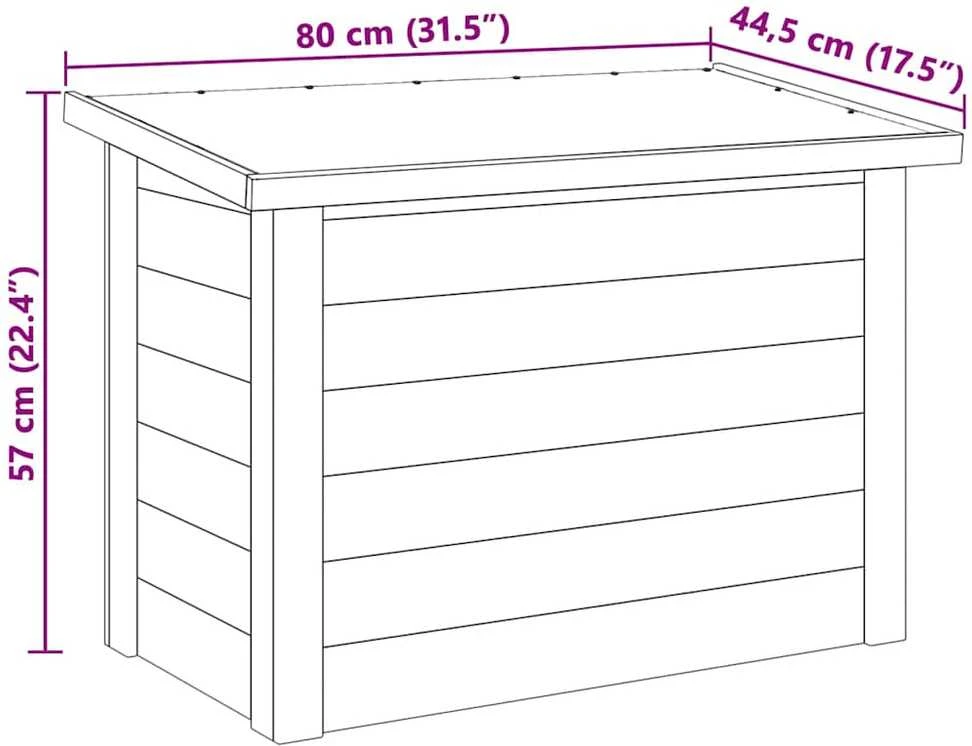 Saugojimo dėžė Impregnuota pušies mediena 80 x 44,5 x 57,5 cm