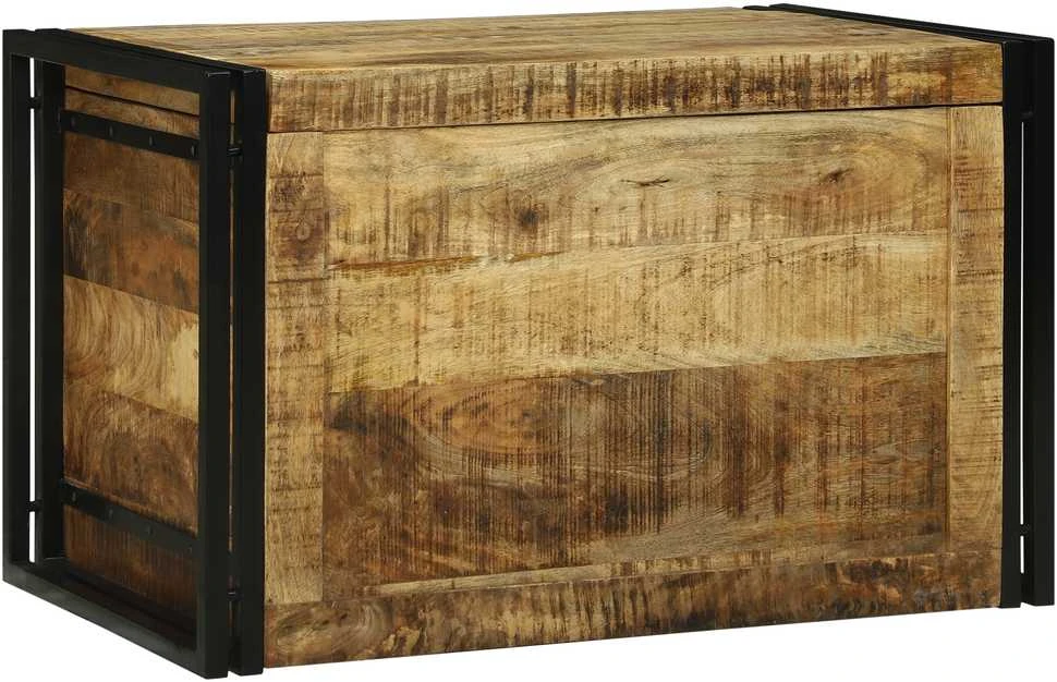 Saugojimo dėžė Ruda ir juoda 80 x 50 x 50 cm