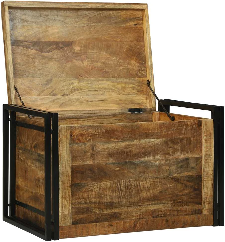 Saugojimo dėžė Ruda ir juoda 80 x 50 x 50 cm